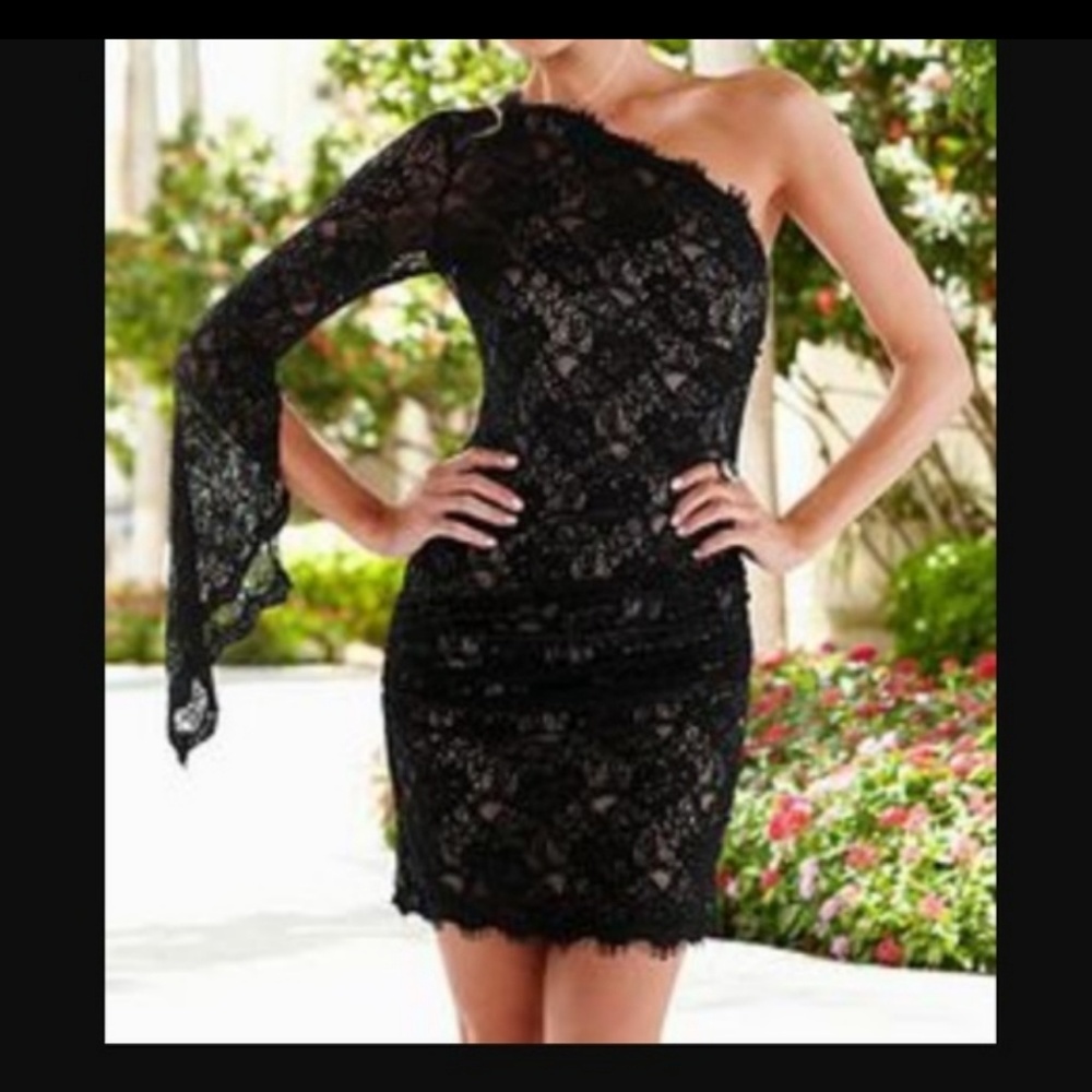 VENUS Black Lace Dress
